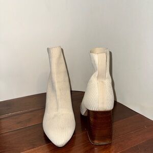 Elegant Cream Ankle Boots